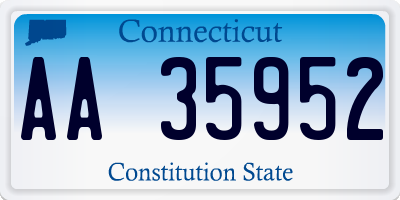 CT license plate AA35952