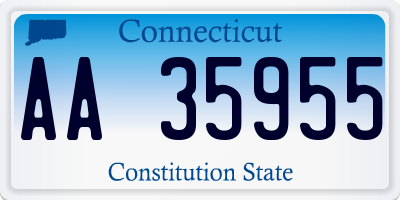 CT license plate AA35955