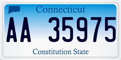 CT license plate AA35975