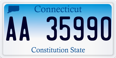 CT license plate AA35990