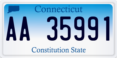 CT license plate AA35991