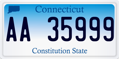 CT license plate AA35999