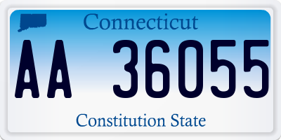 CT license plate AA36055