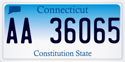 CT license plate AA36065