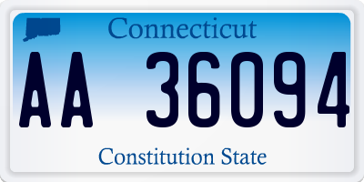 CT license plate AA36094