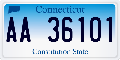 CT license plate AA36101