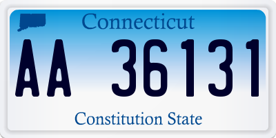 CT license plate AA36131