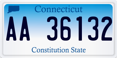 CT license plate AA36132