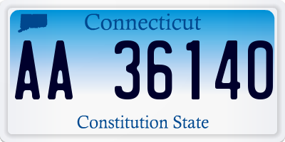 CT license plate AA36140