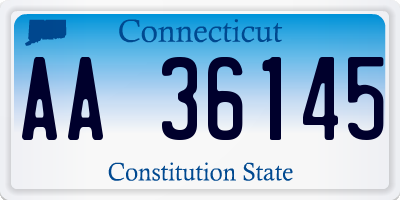 CT license plate AA36145