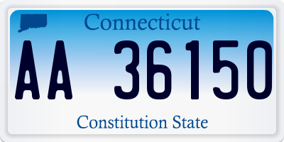 CT license plate AA36150