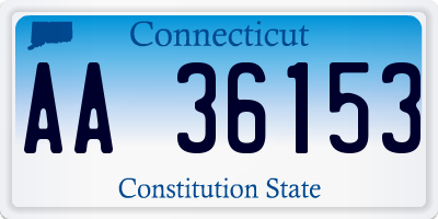 CT license plate AA36153