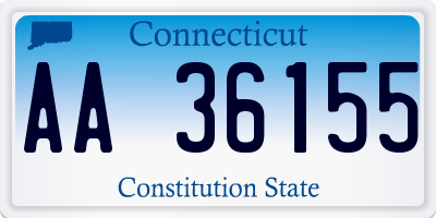 CT license plate AA36155