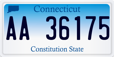 CT license plate AA36175