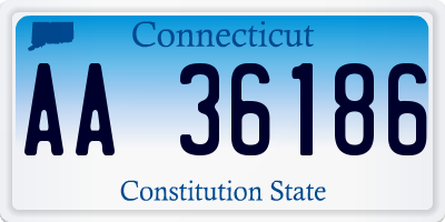 CT license plate AA36186