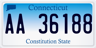 CT license plate AA36188