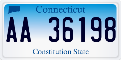 CT license plate AA36198