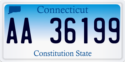 CT license plate AA36199