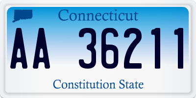 CT license plate AA36211