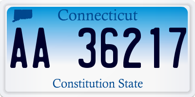 CT license plate AA36217