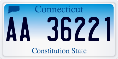 CT license plate AA36221