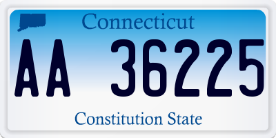 CT license plate AA36225