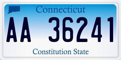 CT license plate AA36241