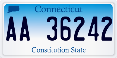 CT license plate AA36242