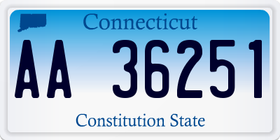 CT license plate AA36251