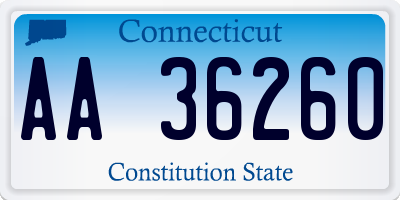 CT license plate AA36260