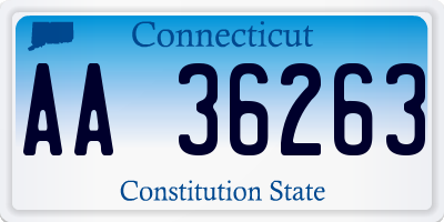 CT license plate AA36263