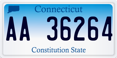 CT license plate AA36264