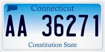 CT license plate AA36271