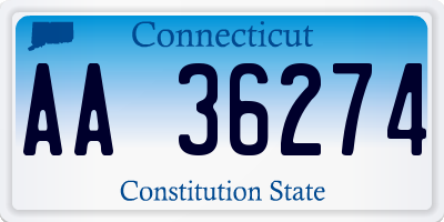 CT license plate AA36274