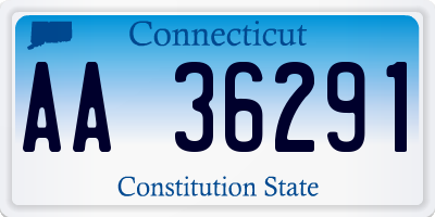 CT license plate AA36291