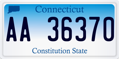 CT license plate AA36370