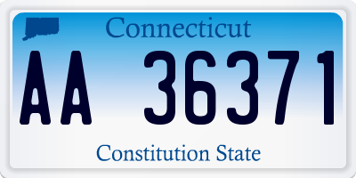 CT license plate AA36371