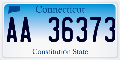 CT license plate AA36373