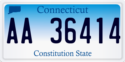 CT license plate AA36414