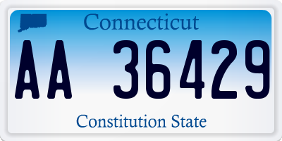 CT license plate AA36429