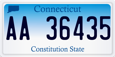 CT license plate AA36435