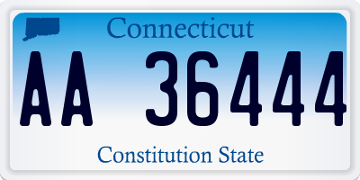 CT license plate AA36444