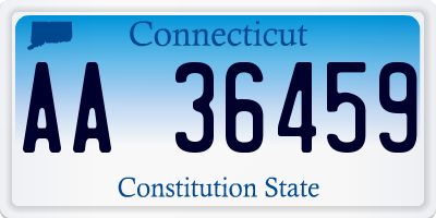 CT license plate AA36459