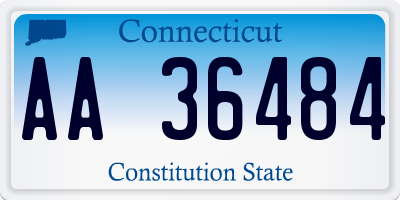 CT license plate AA36484