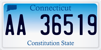 CT license plate AA36519