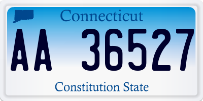 CT license plate AA36527