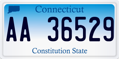 CT license plate AA36529