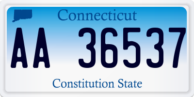 CT license plate AA36537