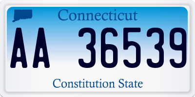 CT license plate AA36539