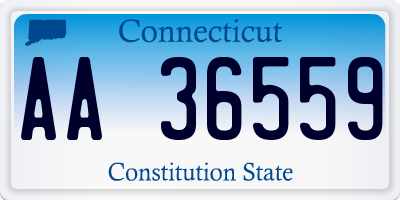 CT license plate AA36559